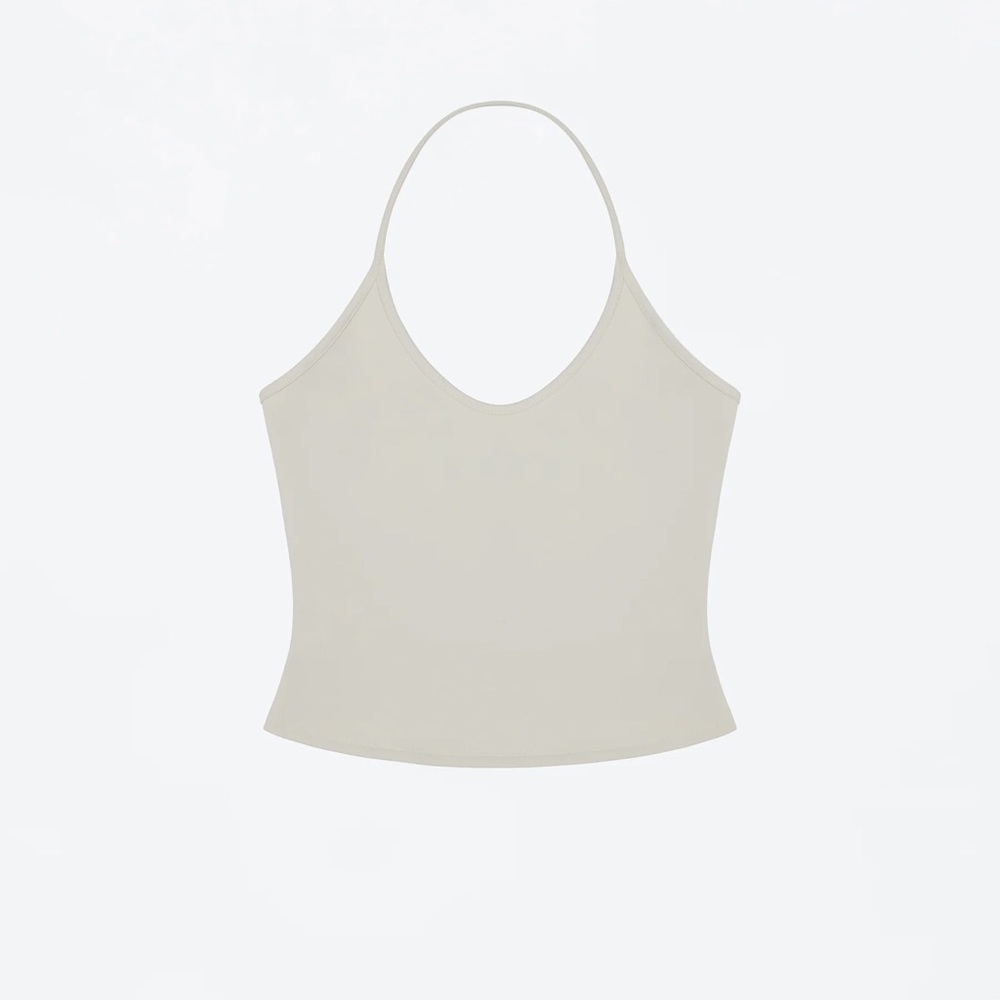 NWT Tank Air Half Moon Halter soybean